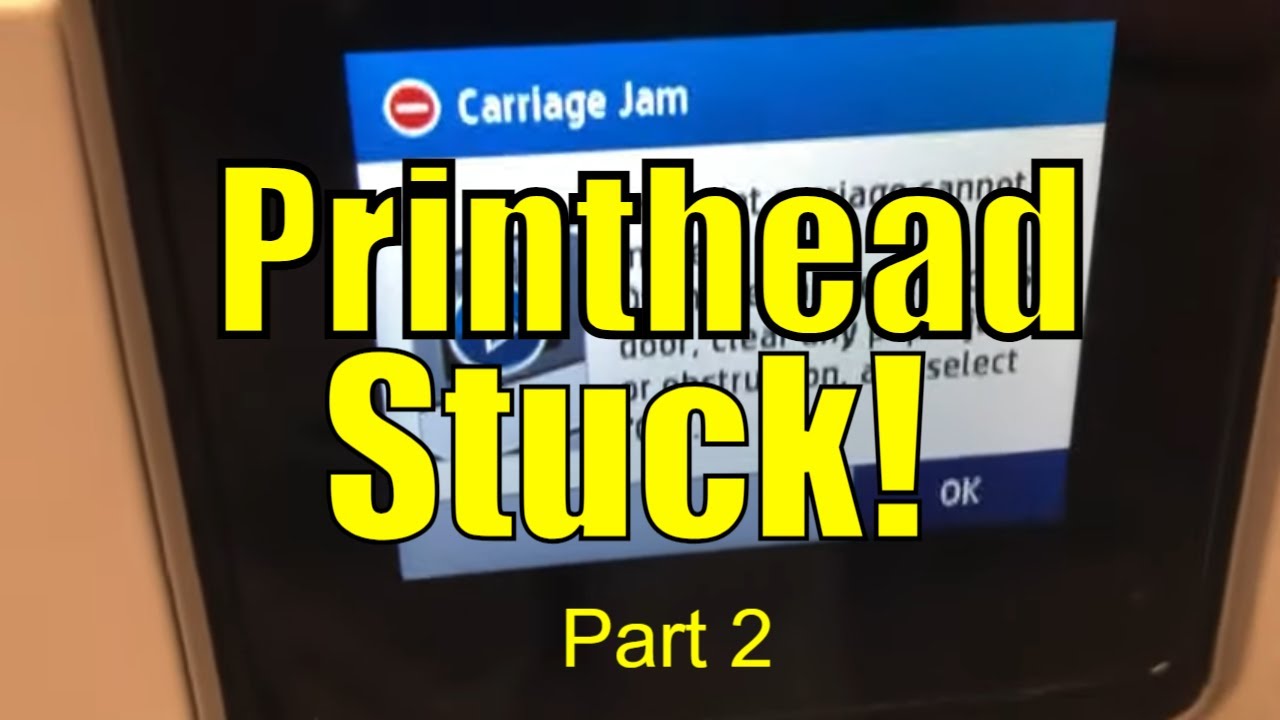 Printhead Stuck to the Right - Carriage Jam for HP OfficeJet Pro 8012, 8035, 8022, 8025 Printer PFG