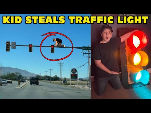 Kid Temper Tantrum Steals Traffic Lights And Puts It In His Room! - GROUNED! [Original]