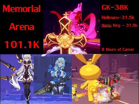 101.1K Memorial Arena!! Personal Best.  HoTV(38k), Hellmaru (31.5k), Homu King (31.5k)