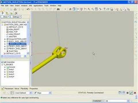 ProEngineer Mechanism Motion Skeleton in Wildfire 3.0