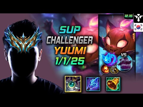 챌린저 서폿 유미 월석 콩콩이 - Challenger Yuumi Support vs Braum - 롤 KR 12.15