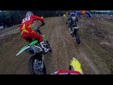 HELMET CAM: Matt Burkeen - 250 Pro Sport Main Event / Mini O's 2013 (MXPTV)