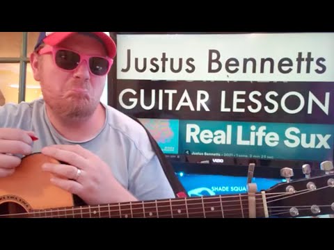 How To Play Real Life Sux Guitar Justus Bennetts / easy guitar tutorial beginner lesson easy chords