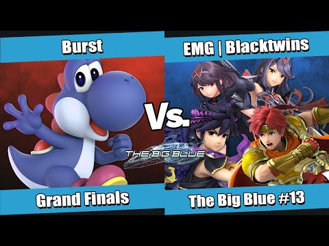 The Big Blue #13 Grand Finals - Burst (Yoshi) vs EMG | Blacktwins (Roy, Dark Pit, Aegis)