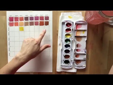 Watercolor Mixing Chart tutorial