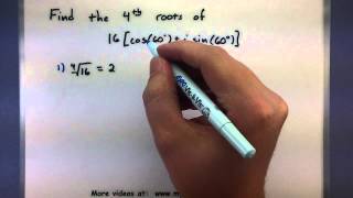 Trigonometry - Finding the roots of a complex number using DeMoivre's theorem