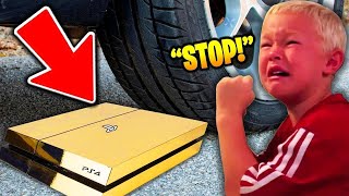 Psycho Dad CRUSHES PS4 with TRUCK! (Fortnite)