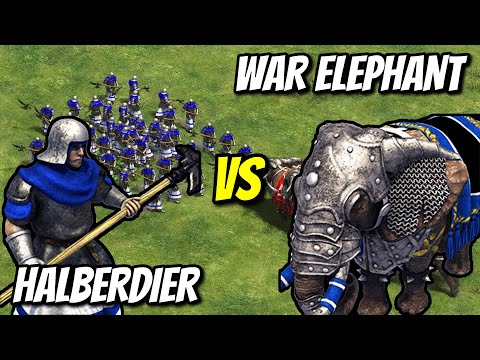 HALBERDIER vs WAR ELEPHANT | AoE II: Definitive Edition