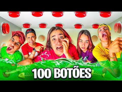 SOBREVIVEMOS À 100 BOTÕES MISTERIOSOS *Deu confusão!