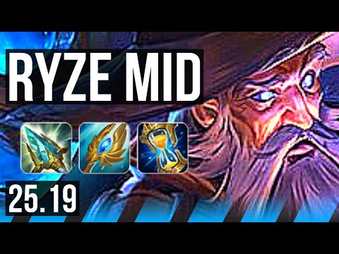 RYZE vs AKALI (MID) | EUW Challenger | 25.19
