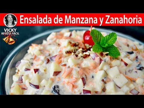 Ensalada de Manzana y Zanahoria para las Fiestas | #VickyRecetaFacil Video