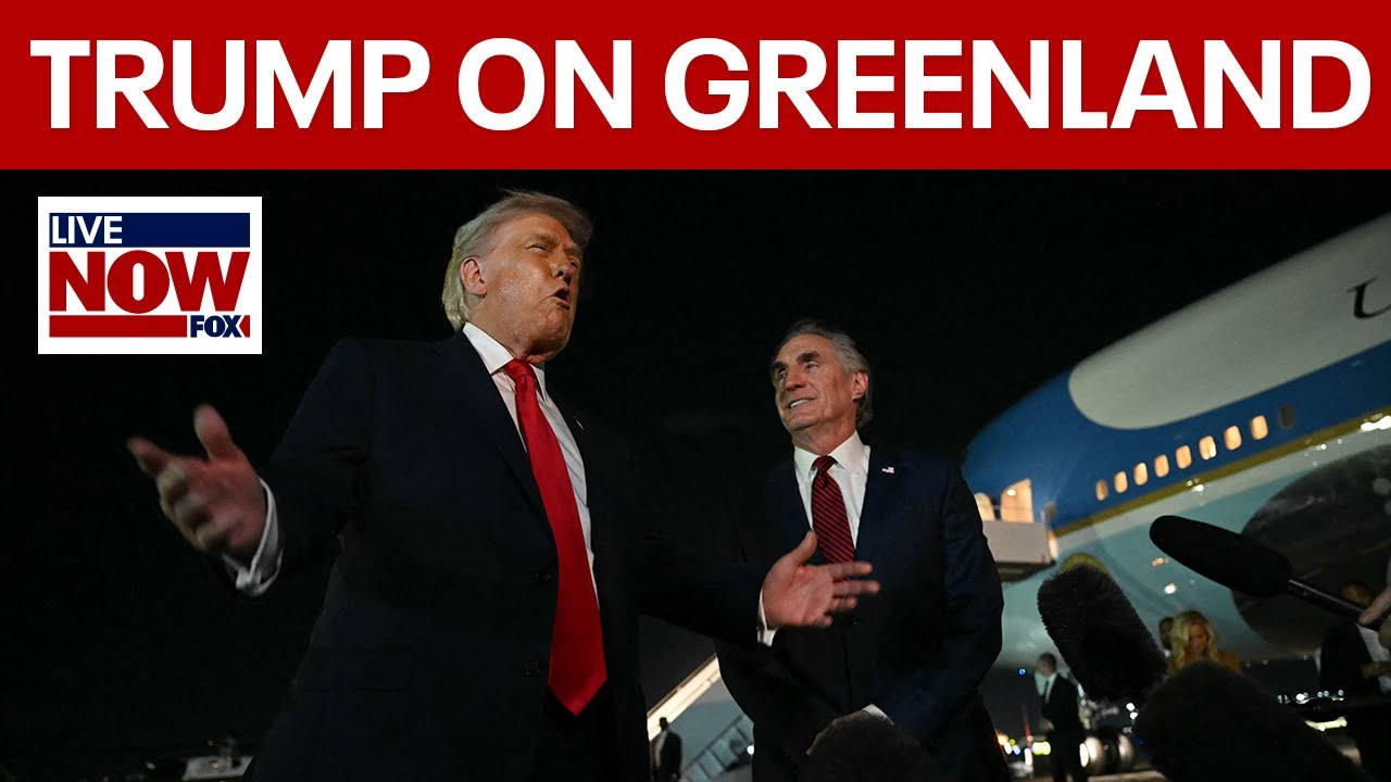 Trump takes questions on Greenland after College Football Championship game