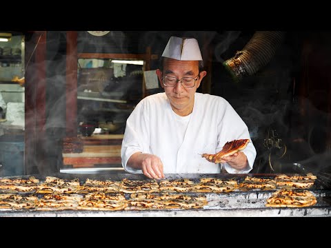 うなぎ かねよの1日に密着 Grilled Eel Master - Japanese Street Food Unagi 京都