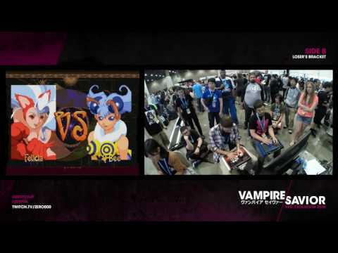 Vampire Savior : EVO 2016 Top 8 - VMP|Ailerus (Felicia) vs VMP|Sketch (Q-Bee)