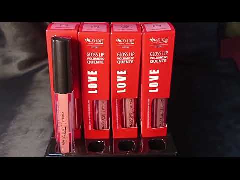 LIP GLOSS VOLUMOSO QUENTE  COR 153 MAX LOVE BOX COM 32 UN