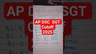 ap dsc 2025 sgt cutoff marks for kurnool district. #apdsc2025  #sgtcutoff