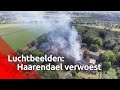 Landgoed Haarendael in Haaren is grotendeels verwoest door de brand die zaterdagavond uitbrak.