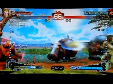 SSF4 AE: JimmyMcWeaksauce (Guile) vs Shockeh (Akuma)