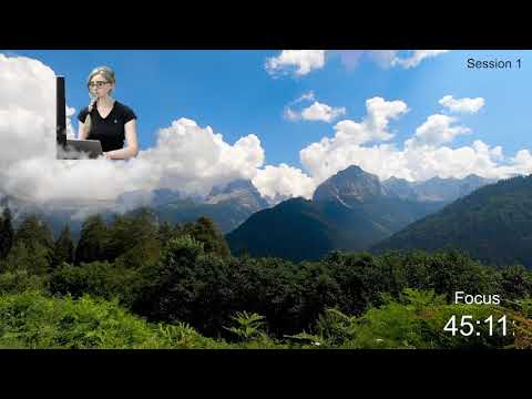 Write with Nimbus in the rainy mountains - 52 min focus 17 min break - rain sounds