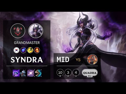 Syndra Mid vs Qiyana - KR Grandmaster Patch 10.19