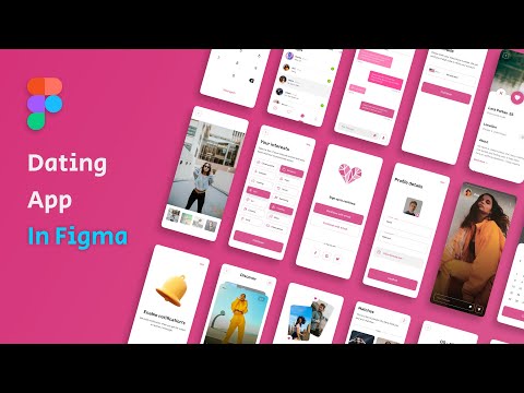 Dating App UI Design using Figma (18 Screens ) | In 50 Minutes | Figma Tutorial