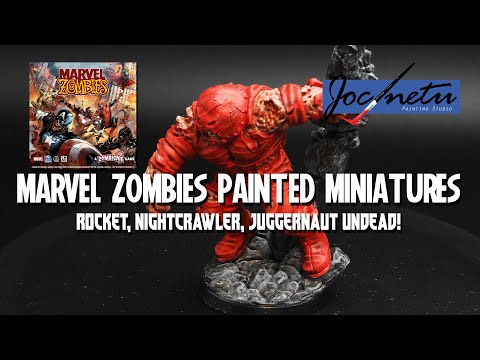 Marvel Zombies Painted Miniatures Part 3 ? | Zombie Rocket, Nightcrawler, Juggernaut & More!