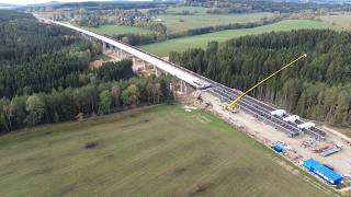Dálnice D3 0312 I Kaplice-nádraží-Nažidla 20261015 průlet nad stavbou SO213 Most