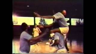 The Spinners playing basketball with The Chicago Bulls - Games People Play - 1976