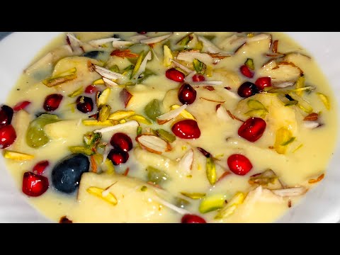 Ramadan special Ep-28✨| Creamy fruit custard recipe | Vanilla fruit custard recipe | iftar recipe | 