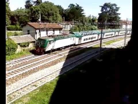 E464 272+7 2 piani XMPR e Trenord - Monza 17/07/2016