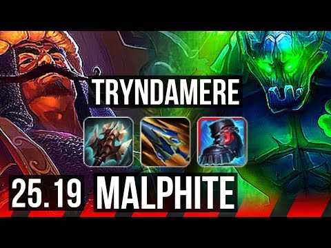 TRYNDAMERE vs MALPHITE (TOP) | 42k DMG, 11/5/17 | KR Master | 25.19