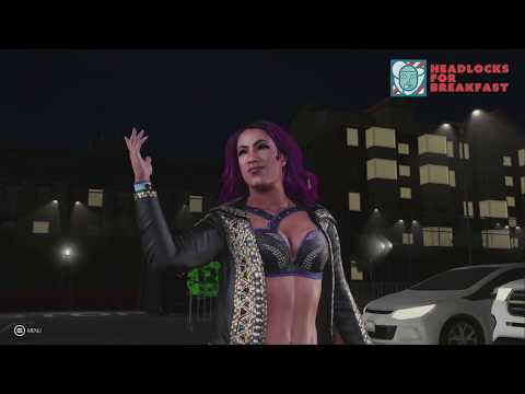 WWE 2K19 Gameplay Parking Lot - Alexa Bliss vs Sasha Banks vs Bayley | WWE 2K19 Xbox One X Gameplay