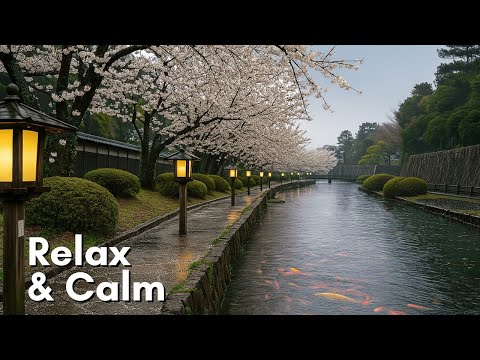 Soft Rain in a Sakura Garden 🌧️ Calming Nature Ambience for Sleep & Relaxation