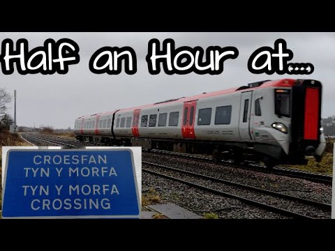 Half an Hour at (385) - Tyn y Morfa Level Crossing 28.02.22- Class 158 175 197 221 Prestatyn Talacre