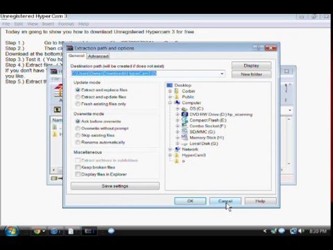 How to install Unregistered Hypercam 3