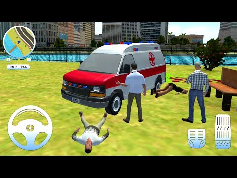 Roof Jumping Ambulance Simulator #2 Rooftop Stunts Rescue Driver - Android Gameplay