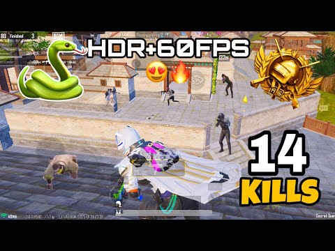 The Most Aggressive Poisen Snake Camper😱(14 Kills)HDR+60FPS😍/BGMI Gameplay.