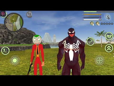 Super Venom Spiderman Rope Hero Gangster #1 - Android Gameplay