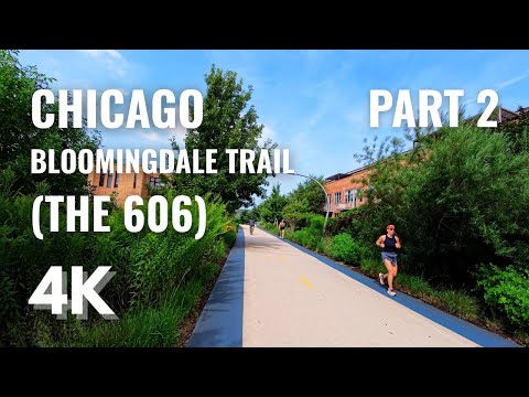 Chicago Bloomingdale Trail (The 606) Walking Tour | Part 2 | 4K Ambient City Sound