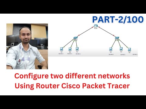 Configure two different networks Using Router Cisco Packet Tracer In Hindi
