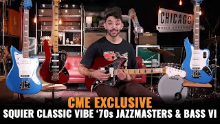 Video thumbnail for CME Exclusive Squier Classic Vibe '70s Jazzmaster & Bass VI | CME Gear Demo | Ehmed Nauman by Chicago Music Exchange