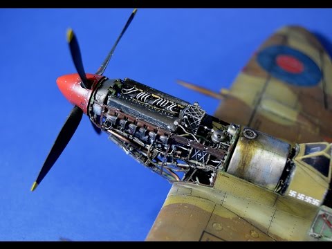 How to paint Spitfire Rolls-Royce Merlin engine - Eduard 1/48