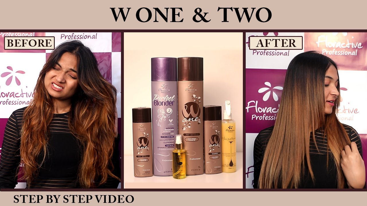 How to use W One & Two Nanoplastia | Floractive India | Step by Step | Damaged Hair | Straight Hair