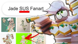 Jade Kit Reacts To SUS Fanarts.. (Roblox BedWARS)