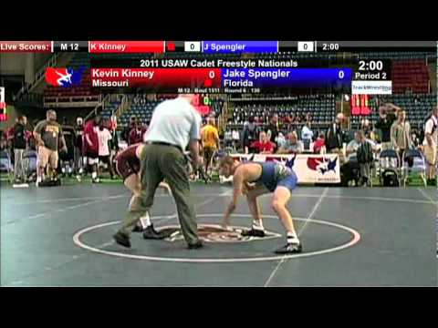 Cadet Freestyle 130 - Kevin Kinney (MO) vs. Jake Spengler (FL)
