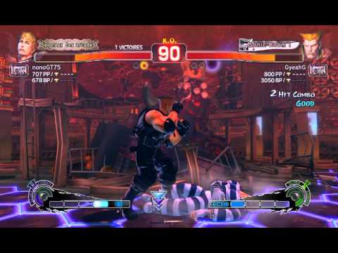 nonoGT75 [Cody] vs GyeahG [Guile] USF4 Infinite Mode - PSN
