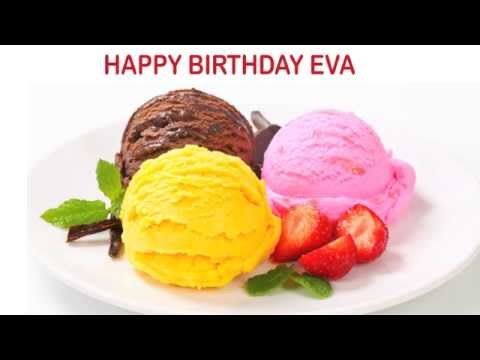 EvaEnglish pronunciation  EEvuh  Ice Cream & Helados y Nieves - Happy Birthday