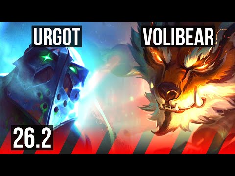 URGOT vs VOLIBEAR (TOP) | Good KDA: 15/1/6 | NA Master | 26.2