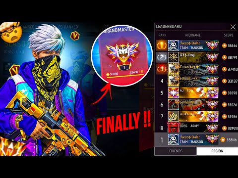 GRANDMASTER TOP 1 RANK IN FREE FIRE 🔥 