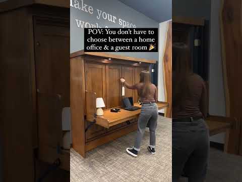 Just when you think you've seen it all! Murphy Desk Beds give the best of a home office and bedroom.